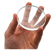 eisco Labs óptico lente de cristal- doble cóncava- 75 mm de diámetro- 20 cm de longitud focal